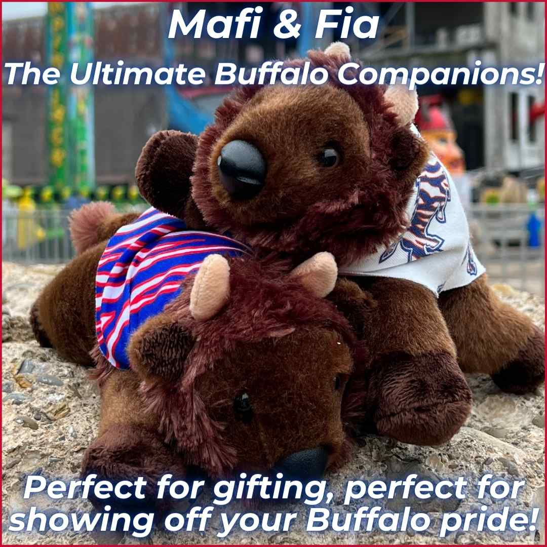Mafi and Fia, the must-have Buffalo Bills fan accessories.