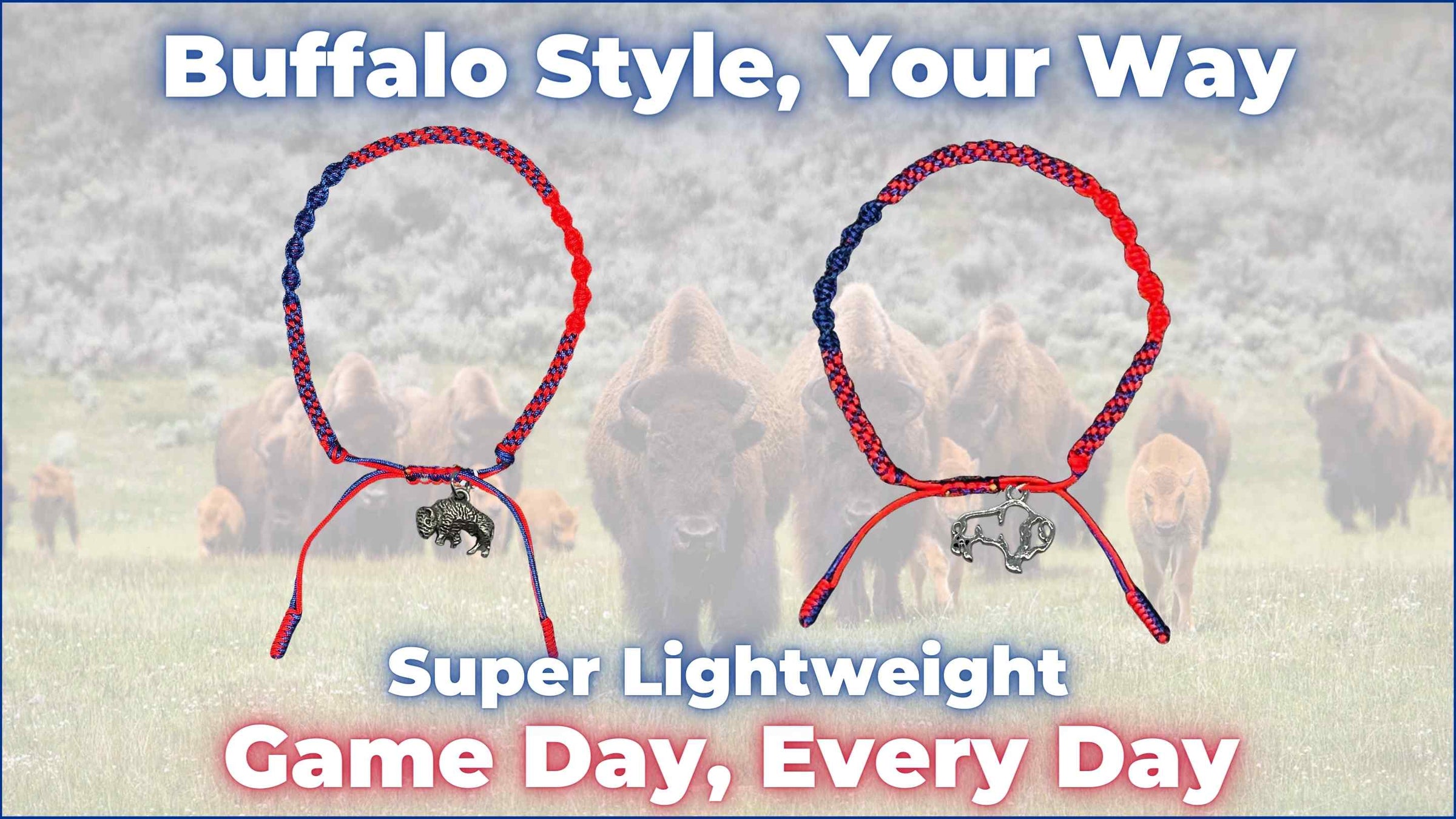 Unique Buffalo Gifts: Buffalo Bracelets, the perfect accessory for game day and everyday wear.