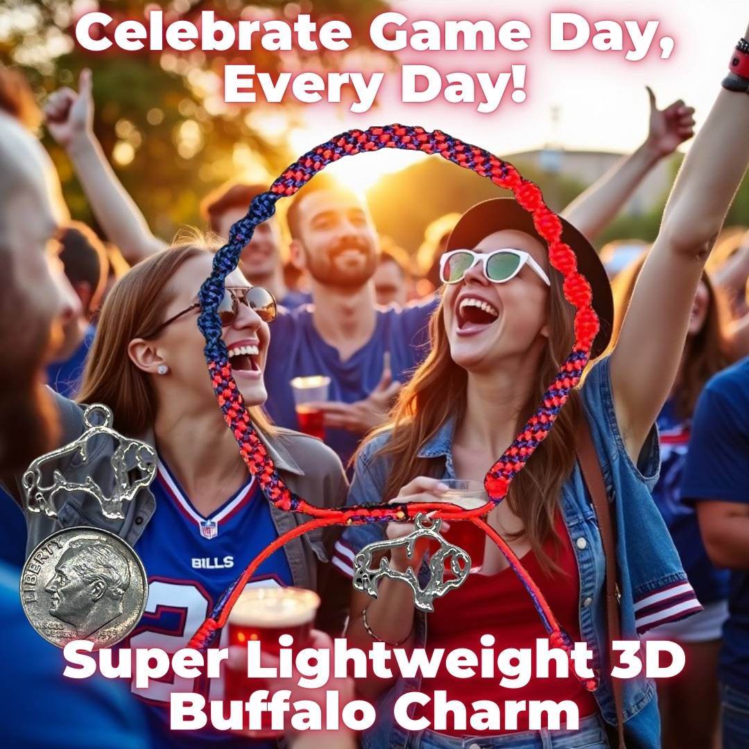 Buffalo Bracelet with Silhouette Charm, a stylish and unique Bills gift for fans.