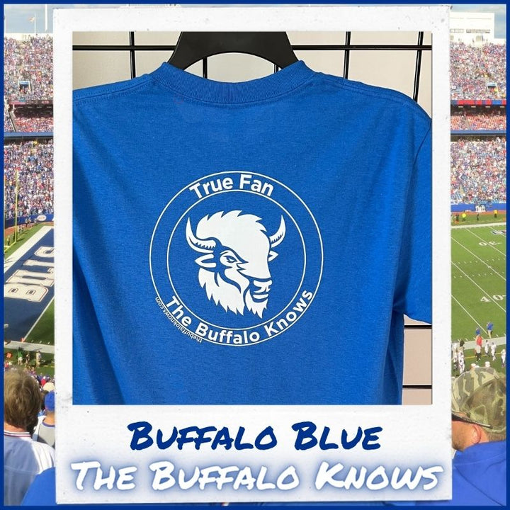 Blue short sleeve t-shirt True Fan blue T-Shirt back