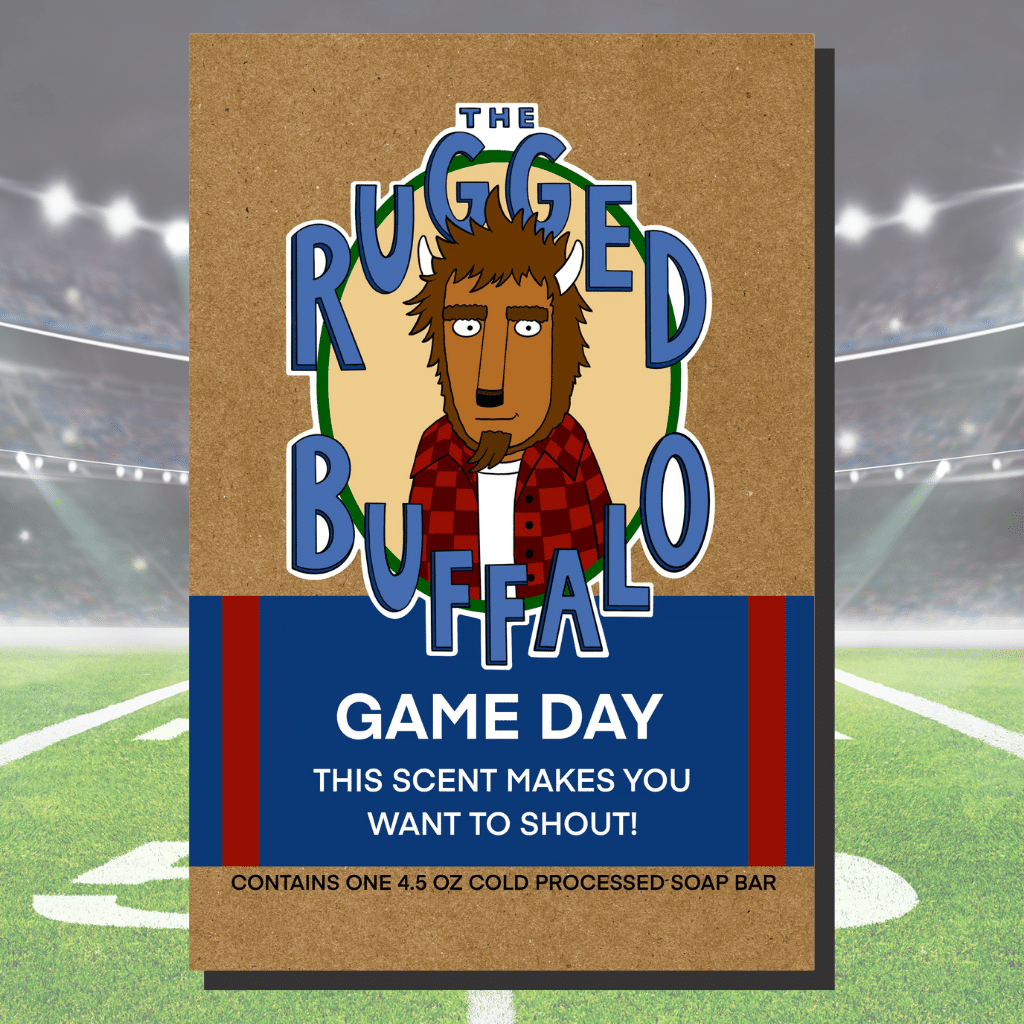 Game Day natural men's soap - a vibrant and energetic scent from The Buffalo Knows