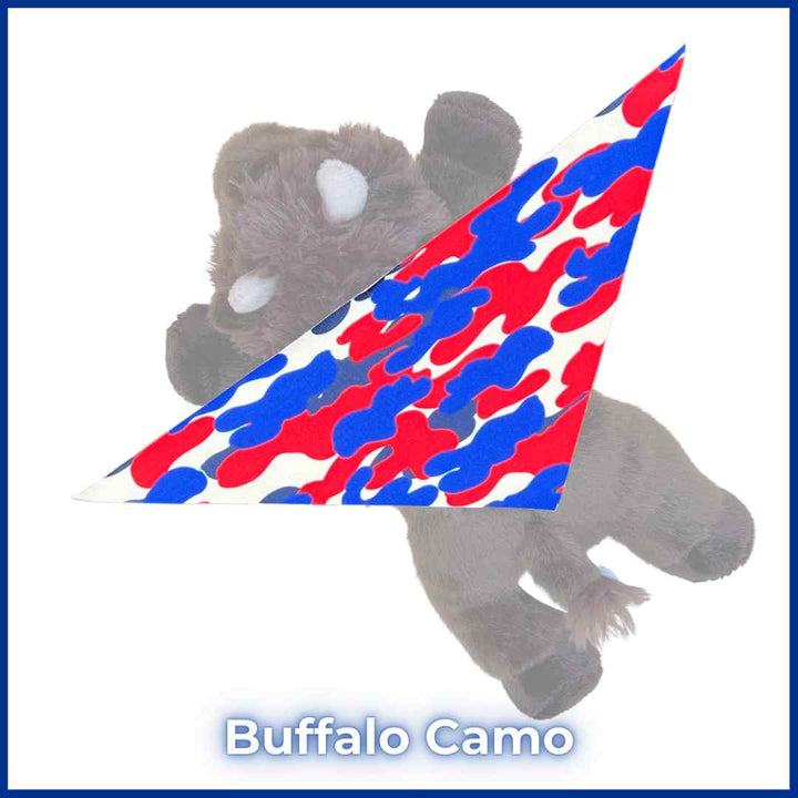 Unique gifts for Bills Fans and fans of Buffalo. Additional cape for Mafi & Fia. Style = Buffalo Camo