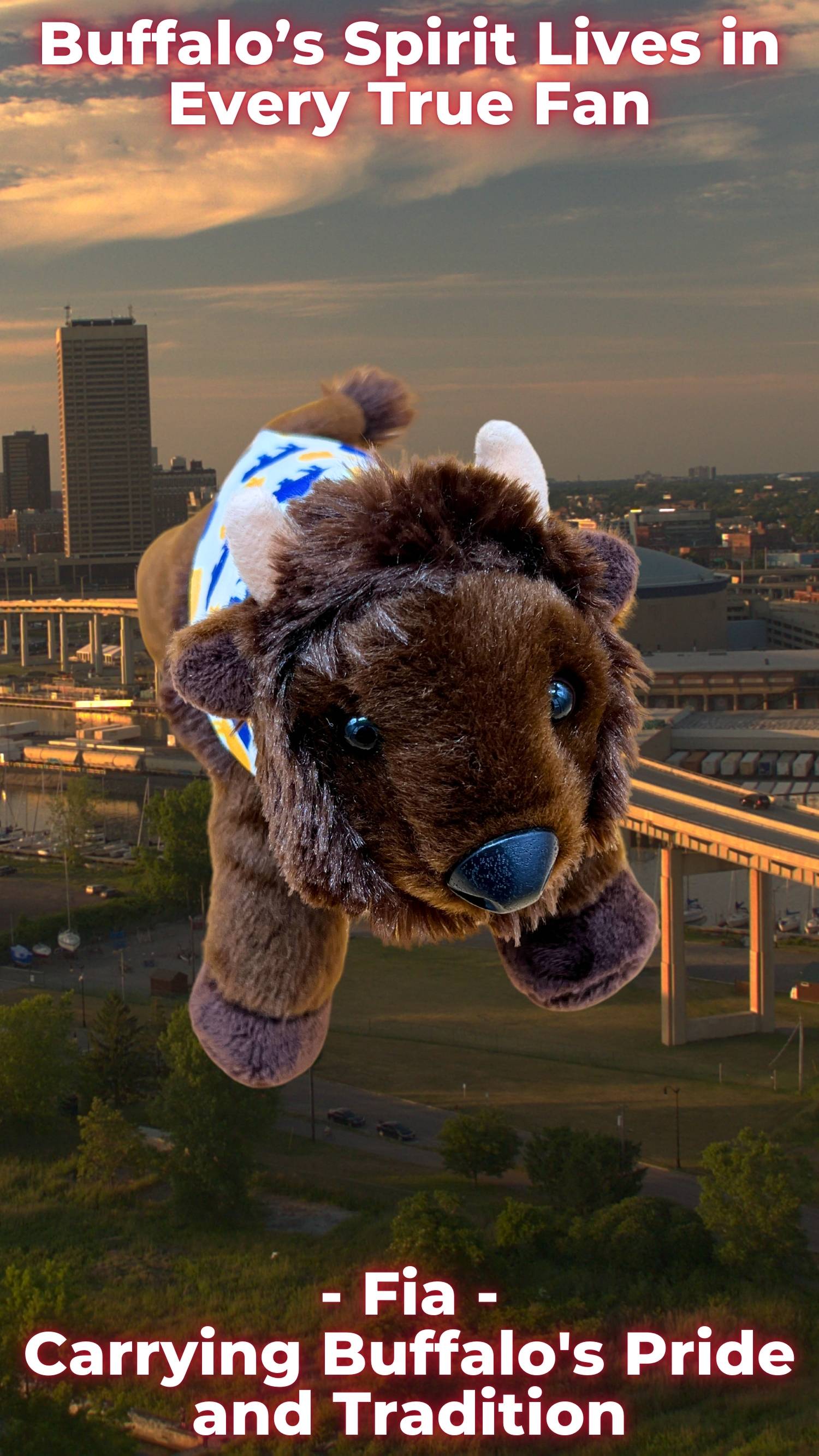 Introduce Mafi, Fia's brother, the Buffalo Bills fan companion. Expand your fan family with Mafi, perfect for creating lasting Buffalo fandom traditions.